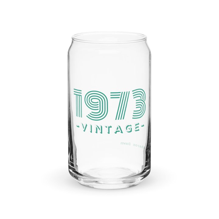 Vintage 1973 Can-Shaped Glass product image (1)