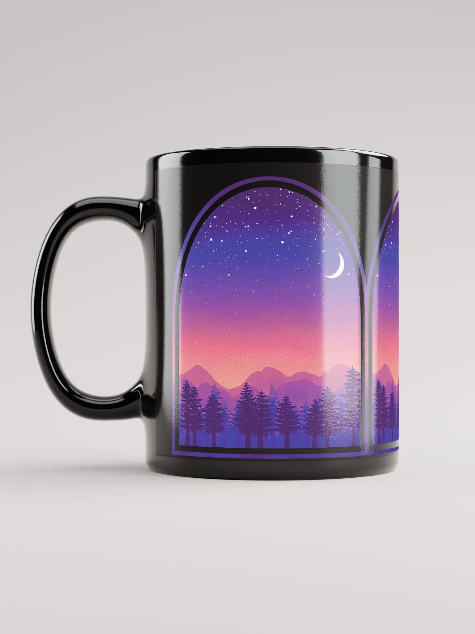 Lavender Sunset - Black Mug product image (6)