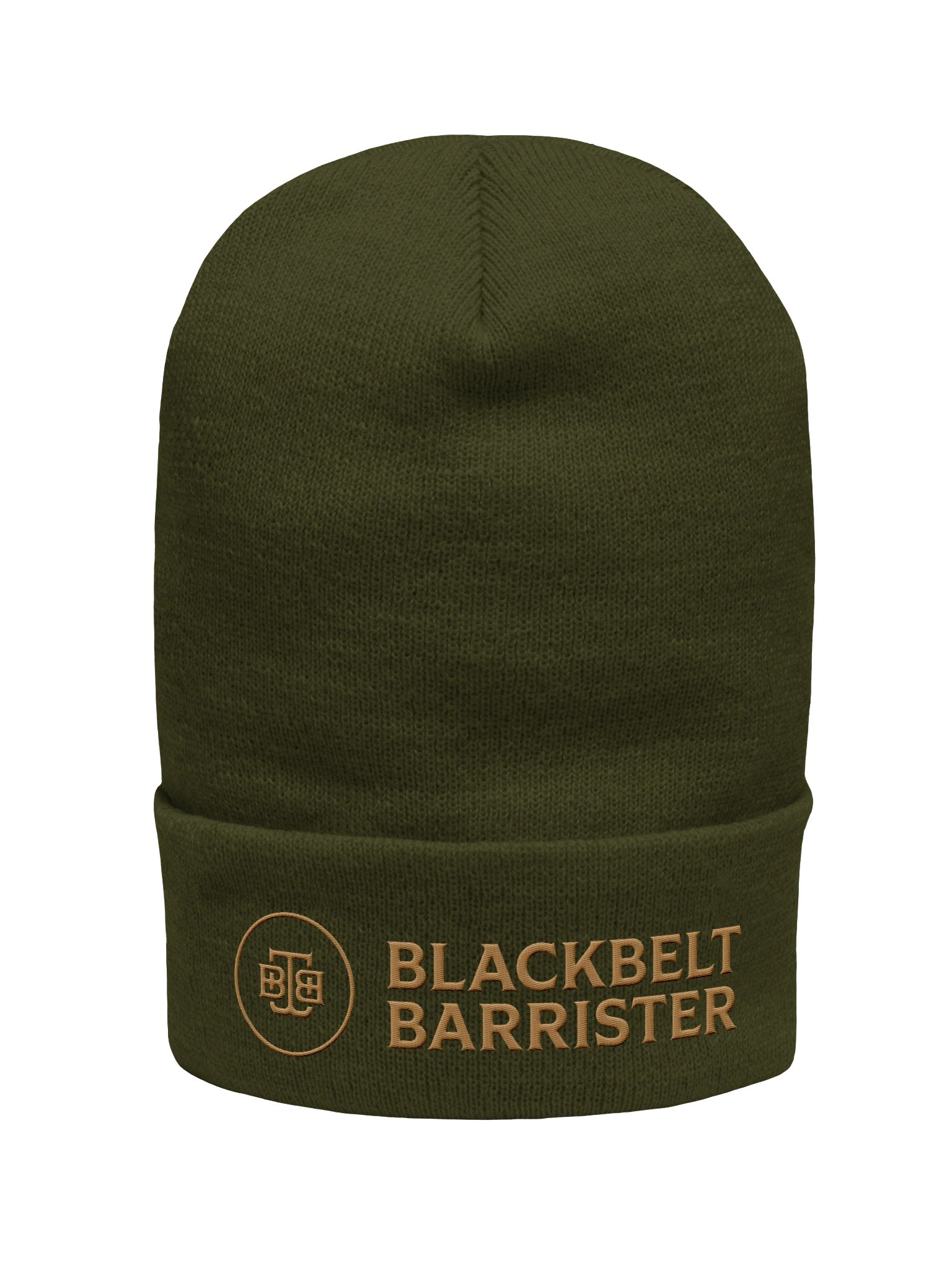 BBB Cuffed Beanie Olive & Gold product image (2)