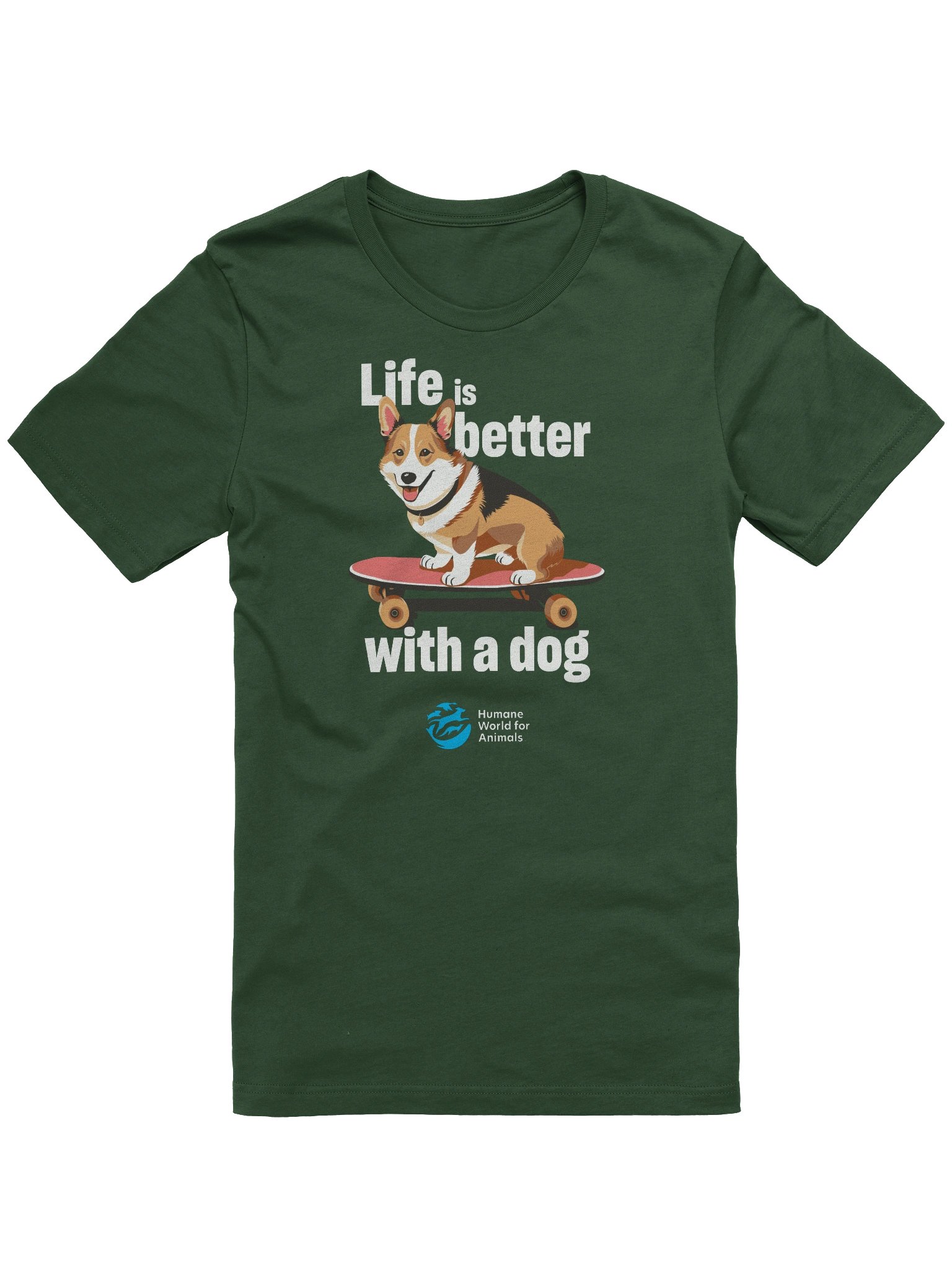 Life is better with a dog - T-shirt product image (1)