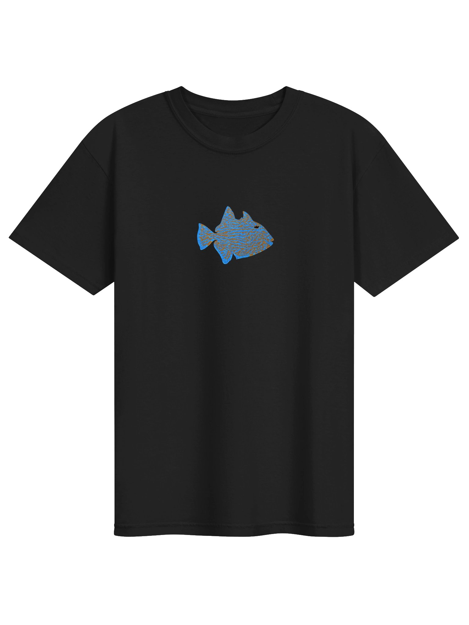 Blue-Lined Triggerfish Embroidered Premium T-Shirt | Saltwater Reef Aquarium Fish & Marine Life Apparel product image (1)