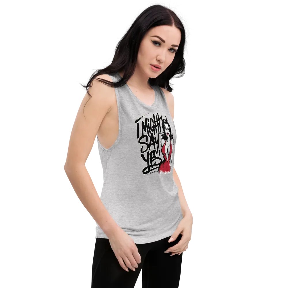 I might say yes devilish hotwife flowy tank top product image (42)