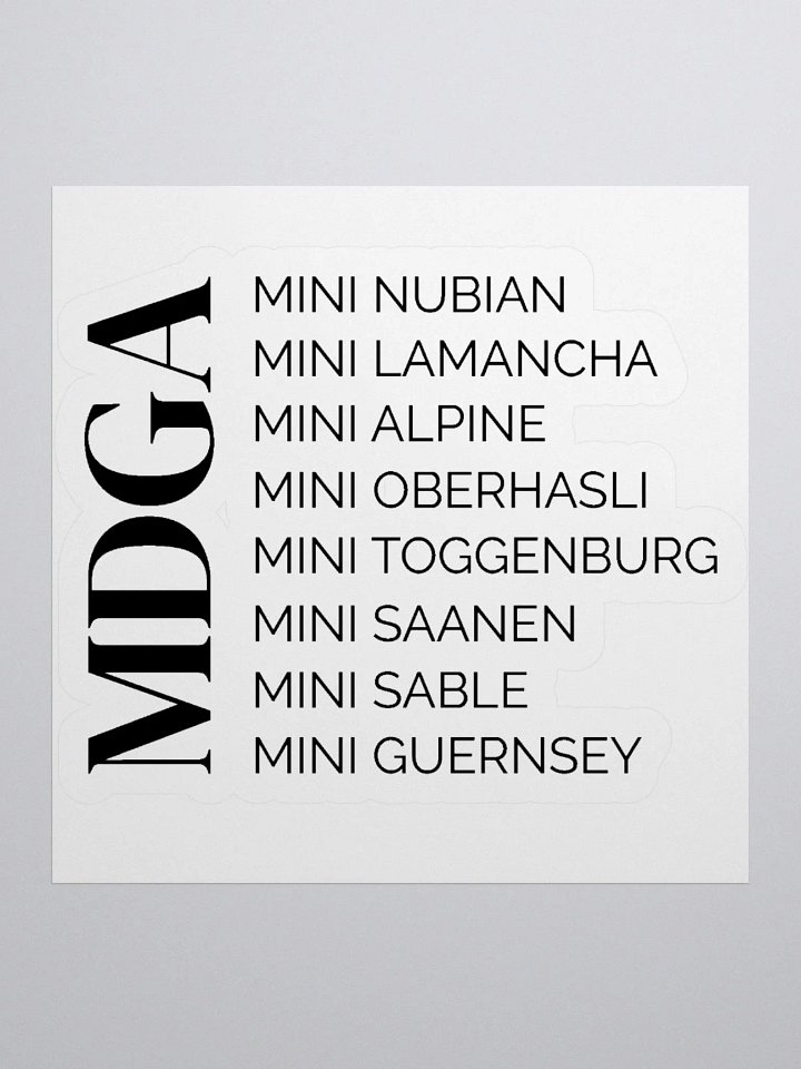 MDGA Breeds sticker product image (1)