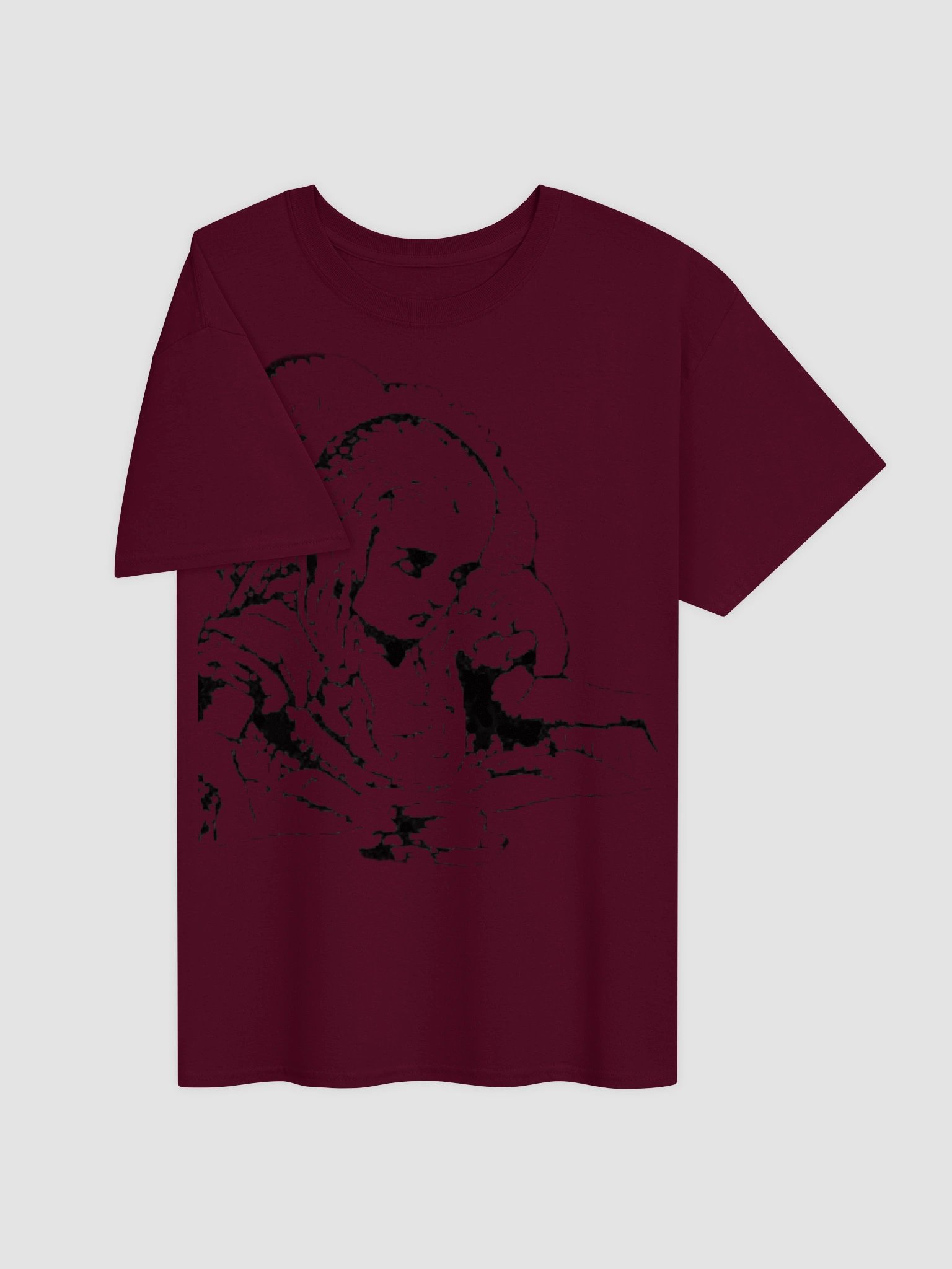 Alice Mad Tea-Party Unisex Heavyweight Cotton T-Shirt, Original John Tenniel Illustration product image (3)