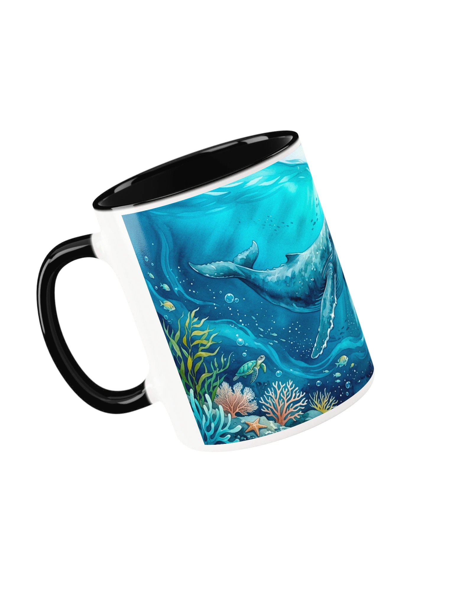 Majestic Humpback Whale Underwater Ocean Accent Mug product image (3)