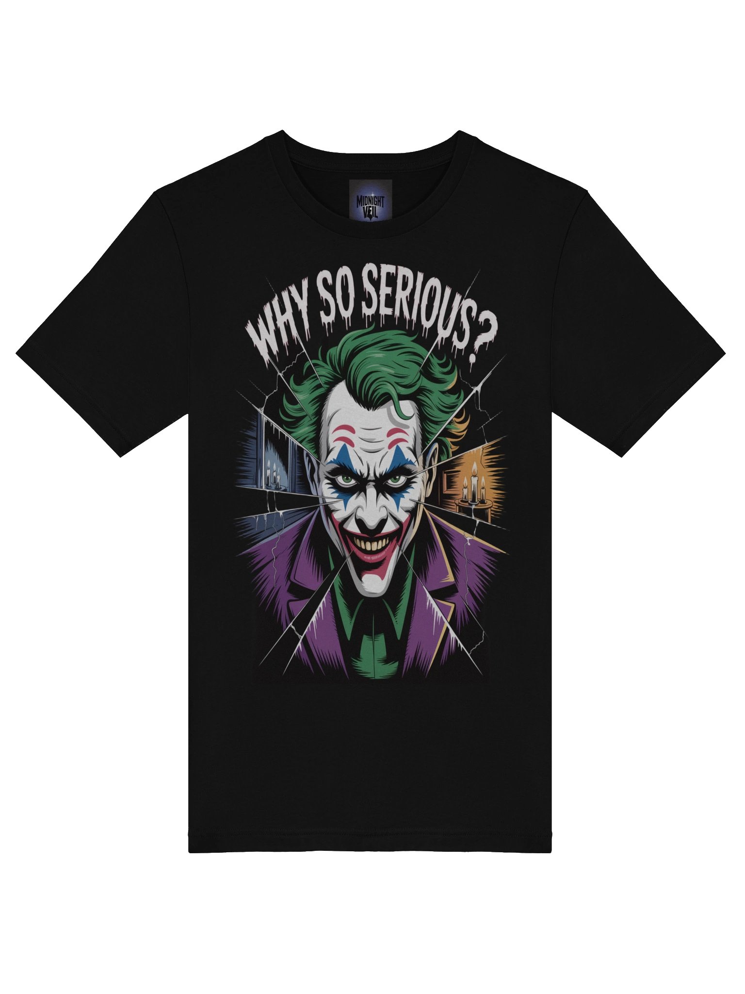 Joker 'Why So Serious?' Shattered Reflection Supersoft T-Shirt product image (7)
