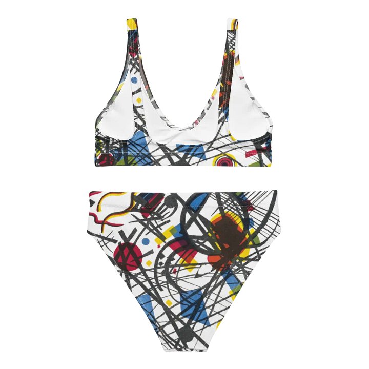 Abstract Lithographic Pattern Design High Waisted Bikini - V3 product image (1)