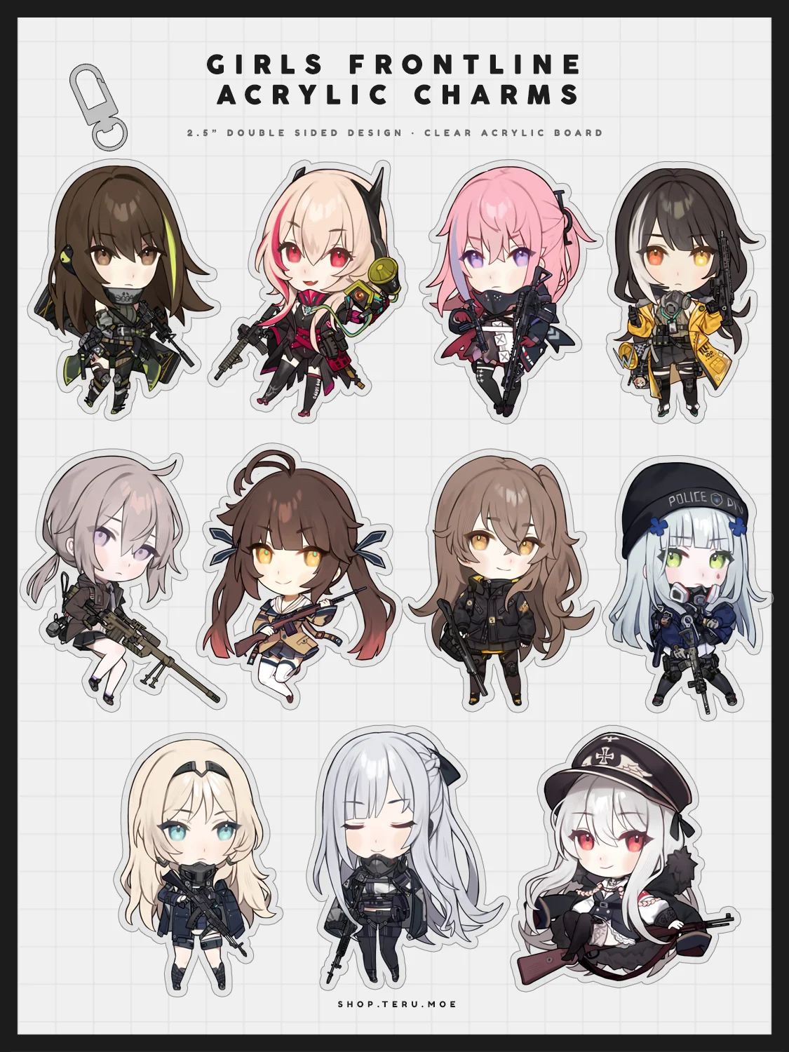 Girls Frontline Acrylic Charms product image (1)