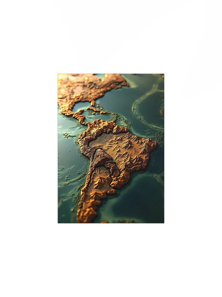 The Spanish Empire (1700): 3D Shaded Relief Global Master Map product image (4)