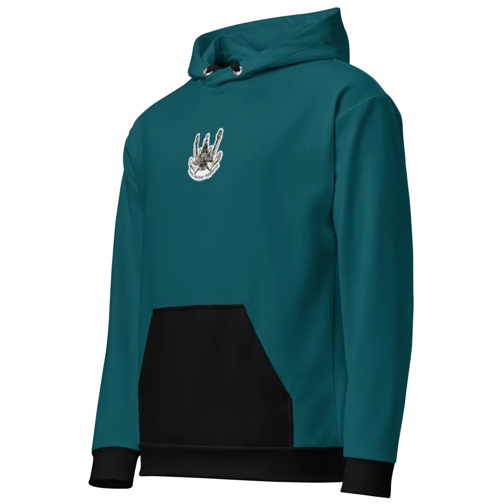3 Prop & Jack Brusco Tug (Teal) Three blade prop & Jack tug Hoodie product image (12)