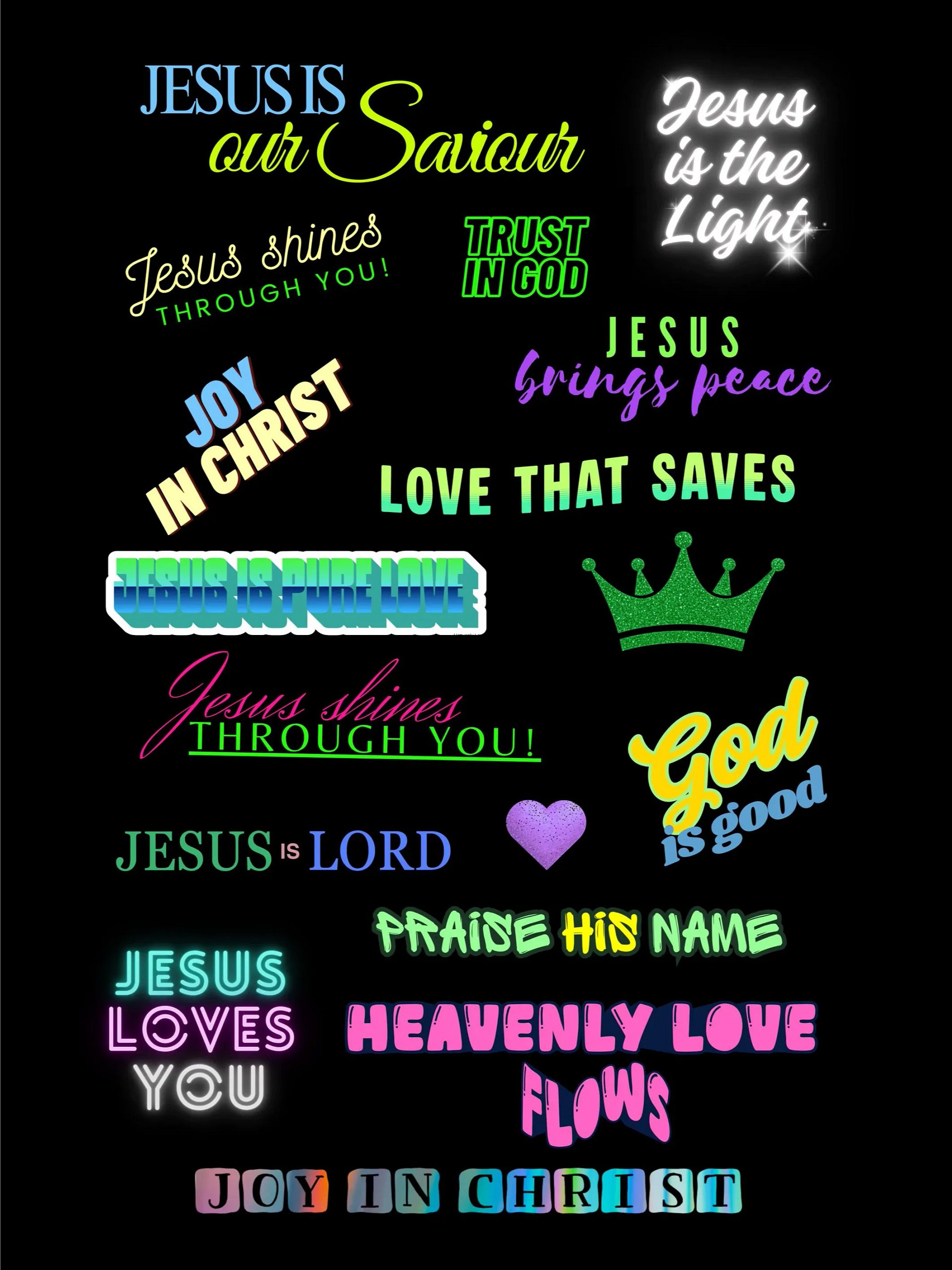 Faith Affirmations and Bible Quotes on Black Background (15 pages) product image (5)
