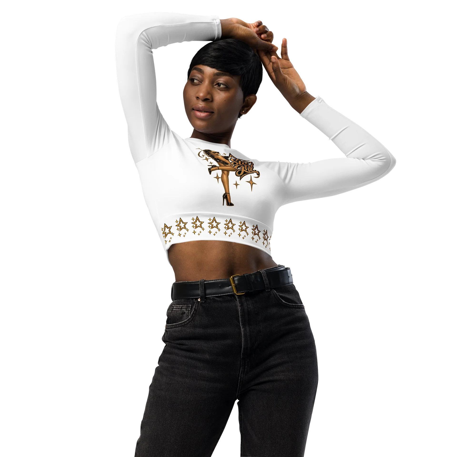 Star Girl All-Over Print Crop Top product image (3)