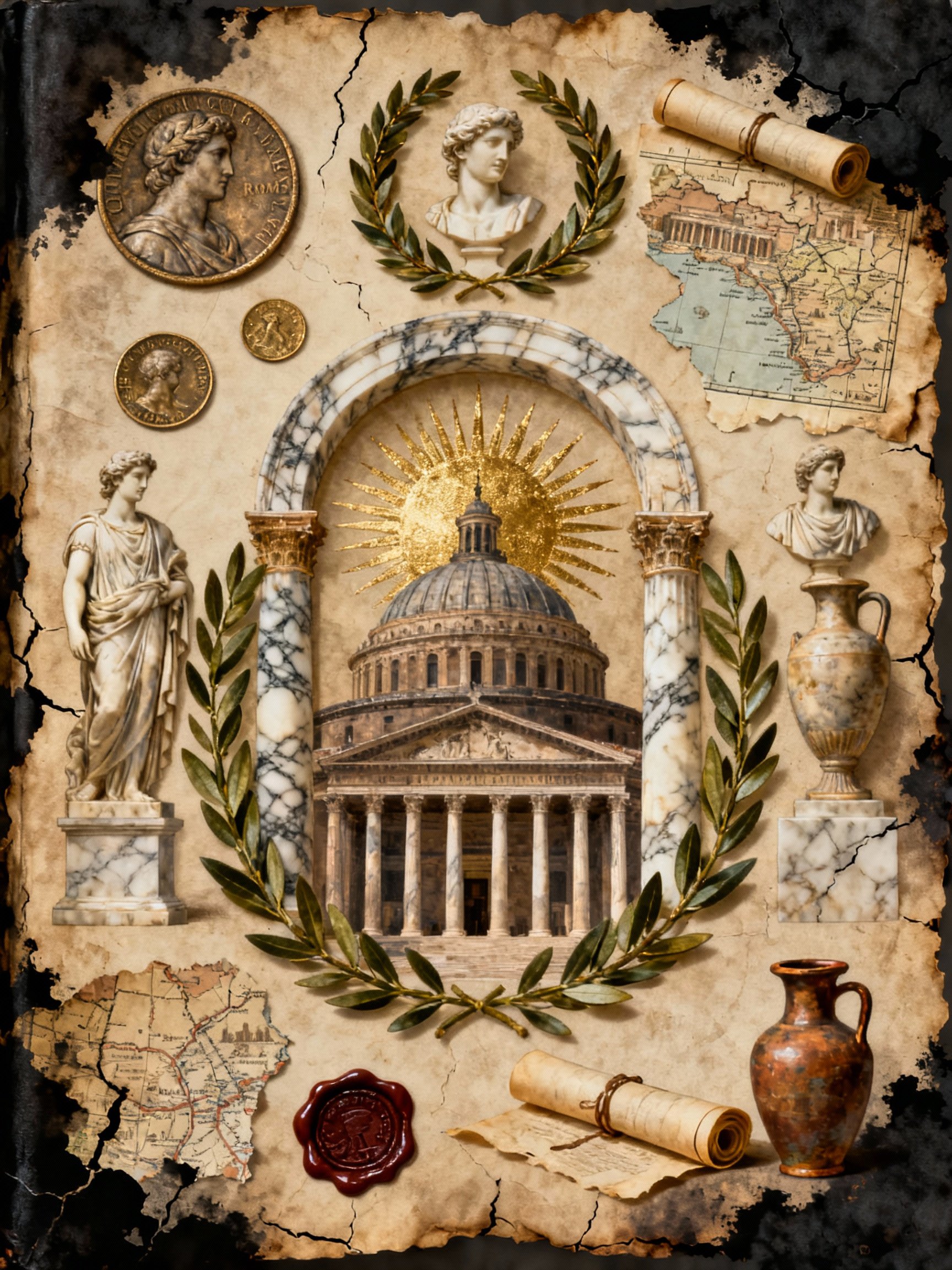 Ancient Rome Junk Journal – 80 Vintage Printable Pages | Digital PDF Download for Scrapbooking, Note-Taking & Tablet Use (2 PDF Files) product image (1)