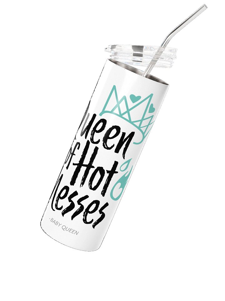 Queen Of Hot Messes Stainless Steel Tumbler (White) product image (2)