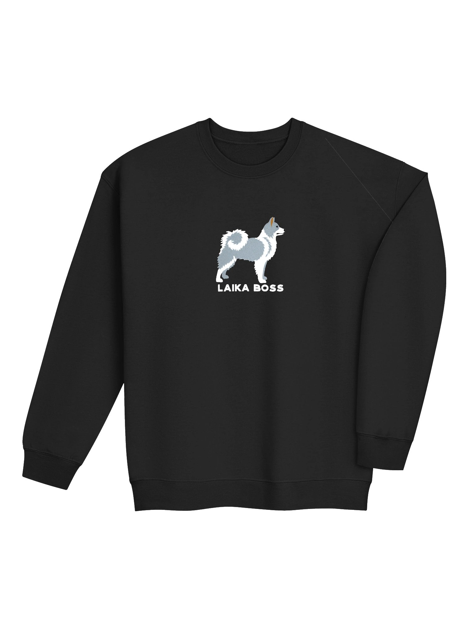 Laika Boss Sweatshirt (Embroidered) of a Yakutian Laika(Gray & White) product image (7)