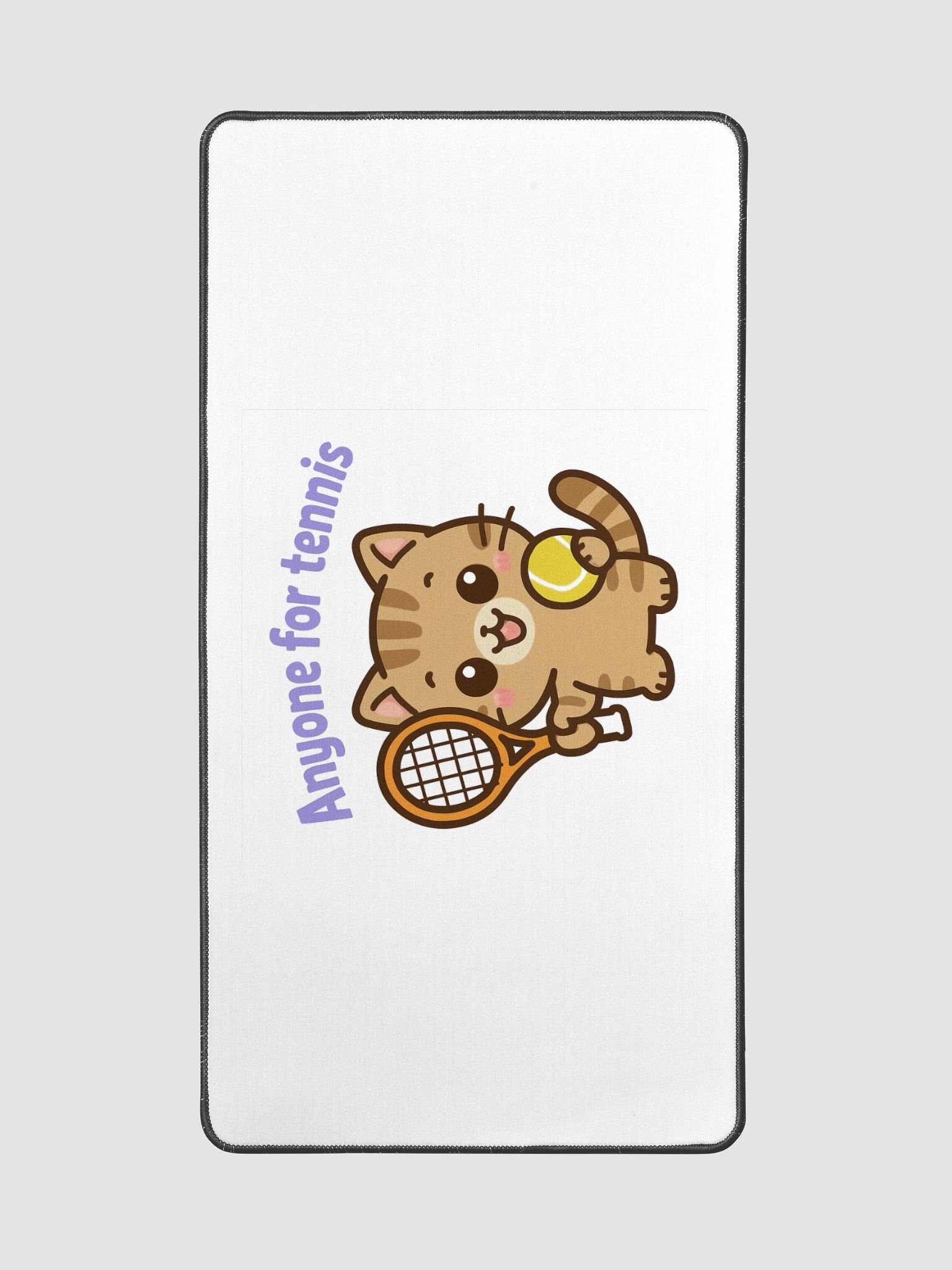 Cheerful Cat Tennis Desk Mat product image (2)