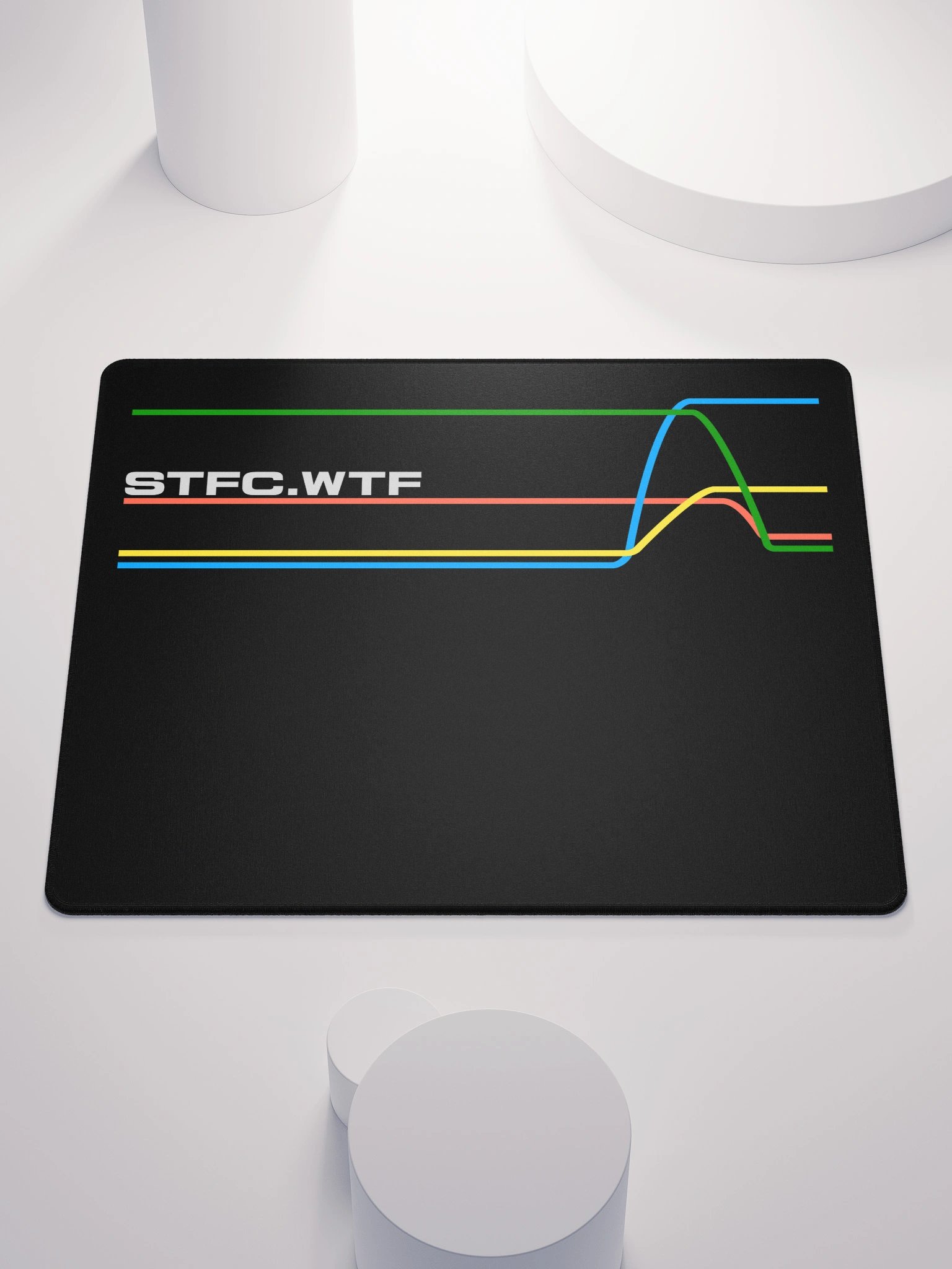 80s Inspired STFC.WTF graph lines Mousepad product image (1)