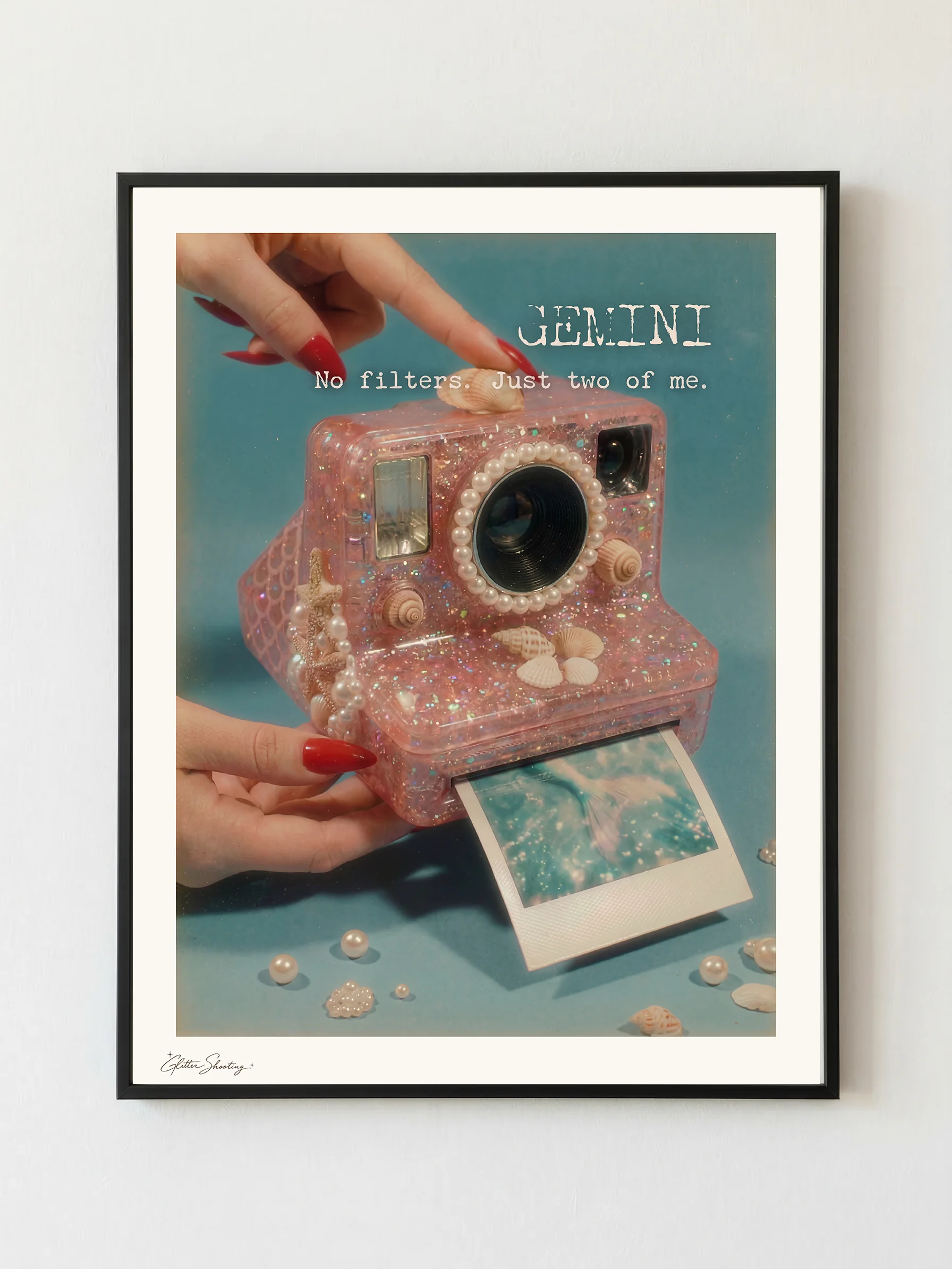 Gemini Mermaid Zodiac Art Print product image (2)