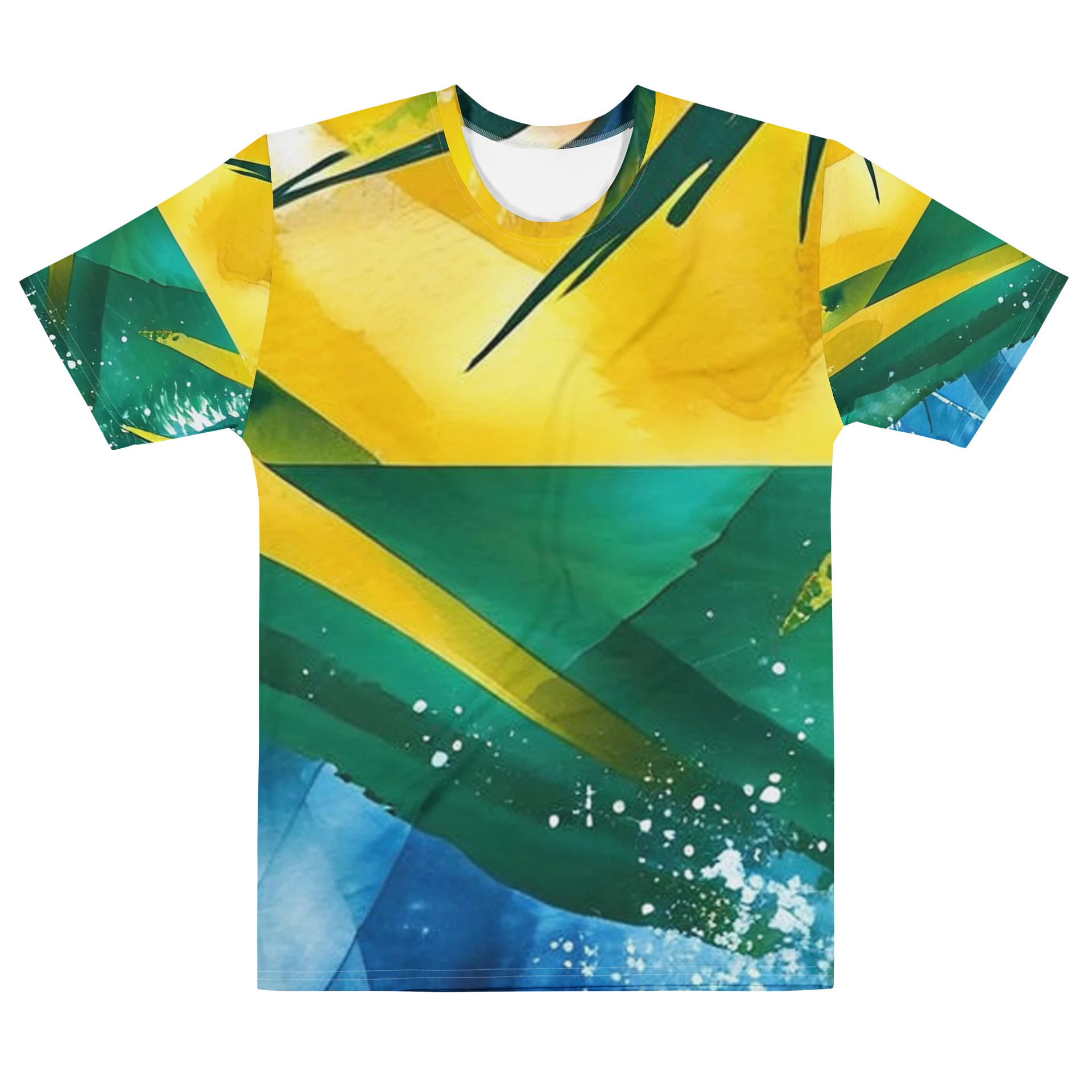 St. Vincent and the Grenadines - SVG Abstract Diplomat Print | Men’s Cotton Crew Neck T-Shirt product image (3)
