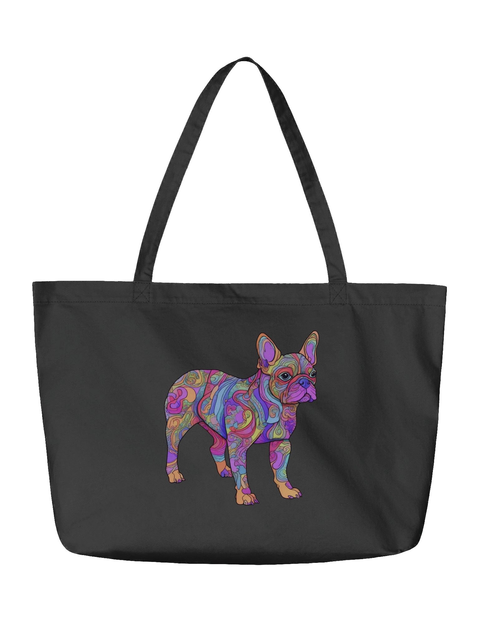 Groovy Frenchie #1 - Eco-conscious Organic Cotton Tote product image (3)