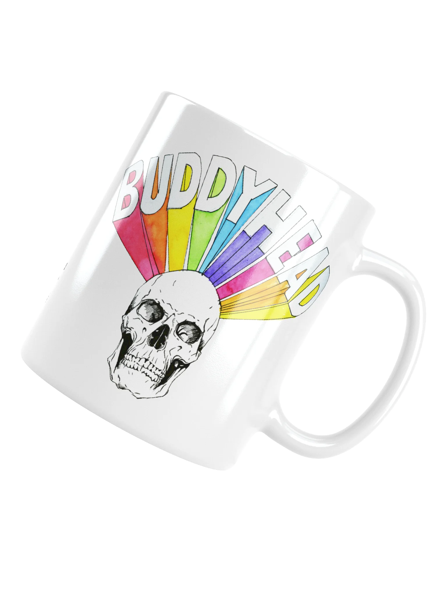 Rainbow Skull coffee mug product image (10)
