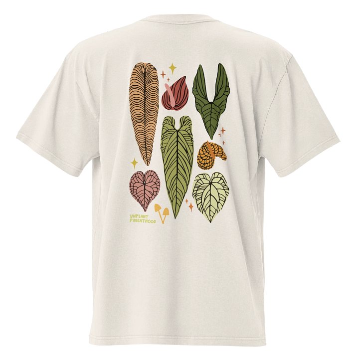 ANTHURIUM COLLAGE - Oversized Faded T-Shirt product image (2)