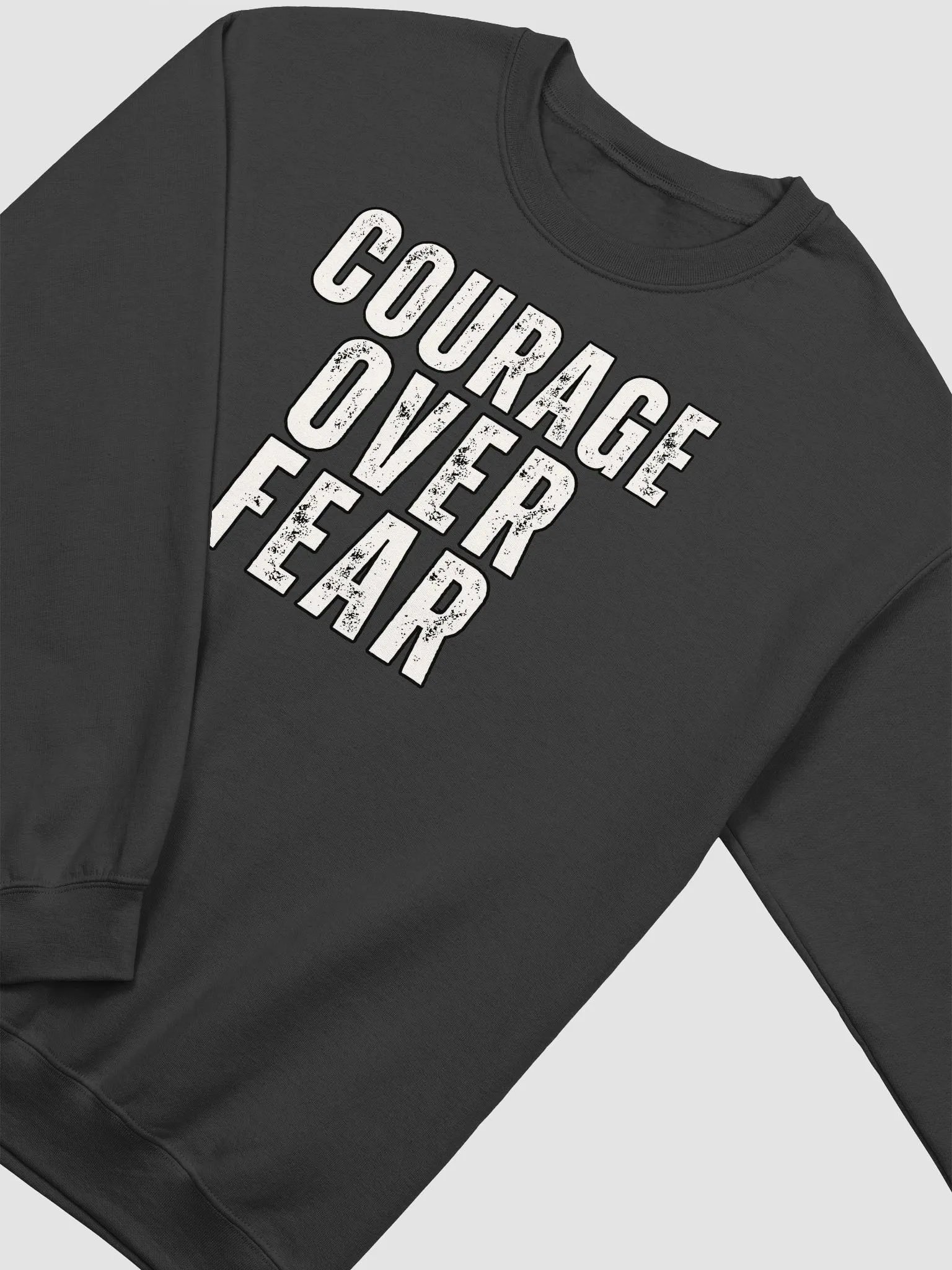 Courage Over Fear Distressed Gildan Sweatshirt product image (3)