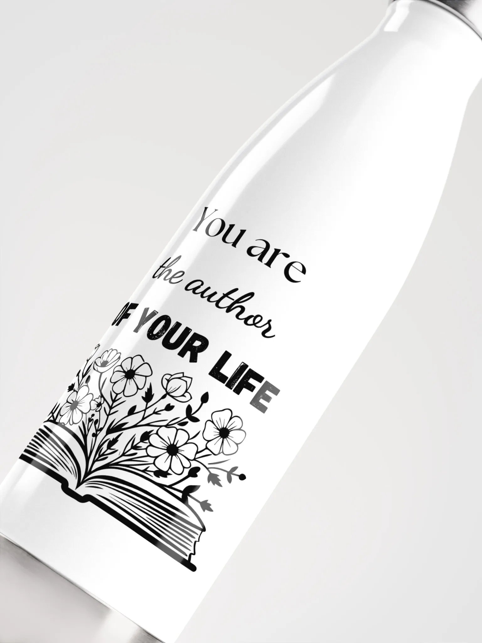 You Are the Author of Your Life — Mindful Insulated Water Bottle product image (2)