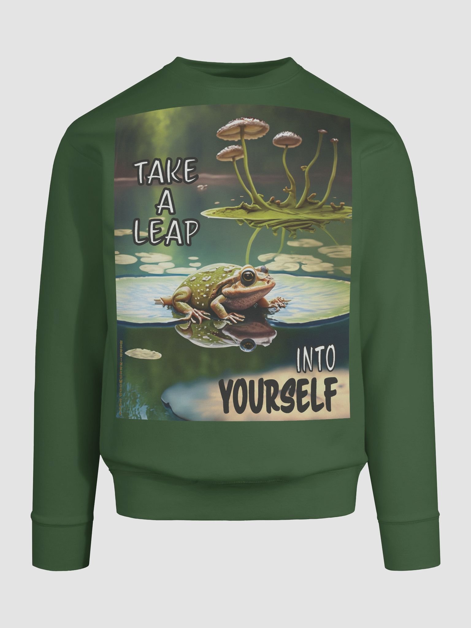 Leap into Yourself Frog Motivational Sweatshirt product image (9)