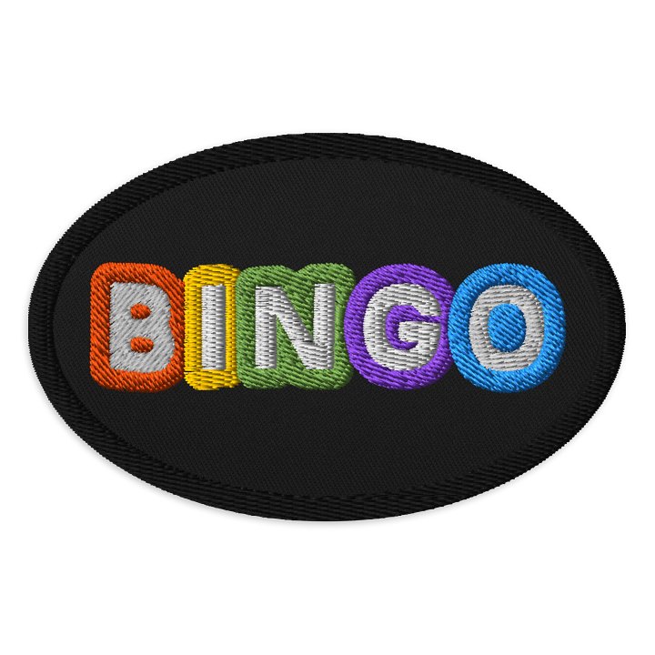 Embroidered Bingo Letters Oval Patch product image (1)