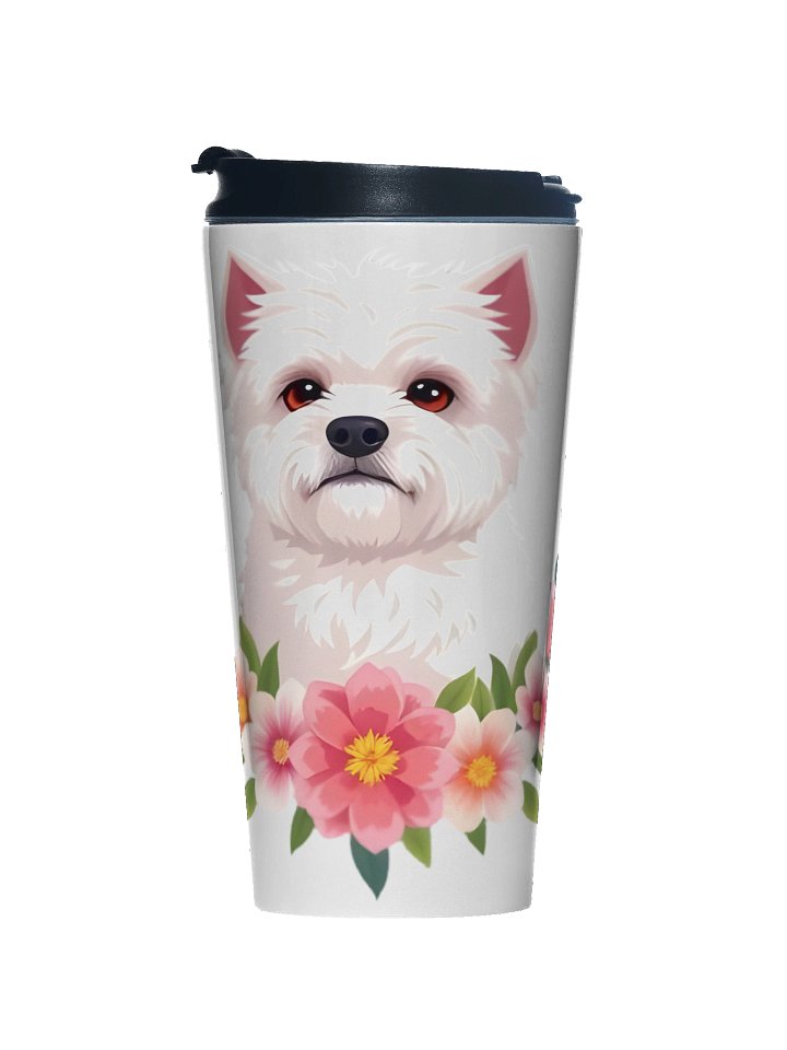 Floral Bichon Frise Travel Mug product image (1)