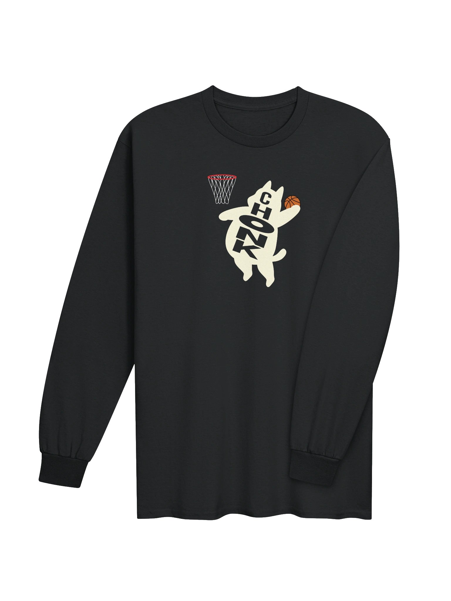 Basketball Chonk Cat - Unisex Adult Long Sleeve T-shirt product image (3)