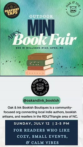 Give some love to the folks going to @peakwaytaps
Peakway Taps in Apex, NC, for our
July 12th mini-Book Fair!

📗 📗 📗 📗 📗 📗 📗
...