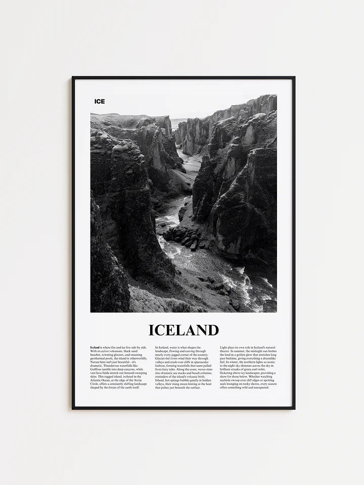 Iceland 02 Newspaper Poster | Framed product image (1)