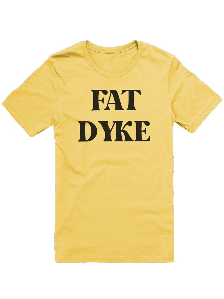 Fat Dyke Black Font Retro Pride T-Shirt product image (97)