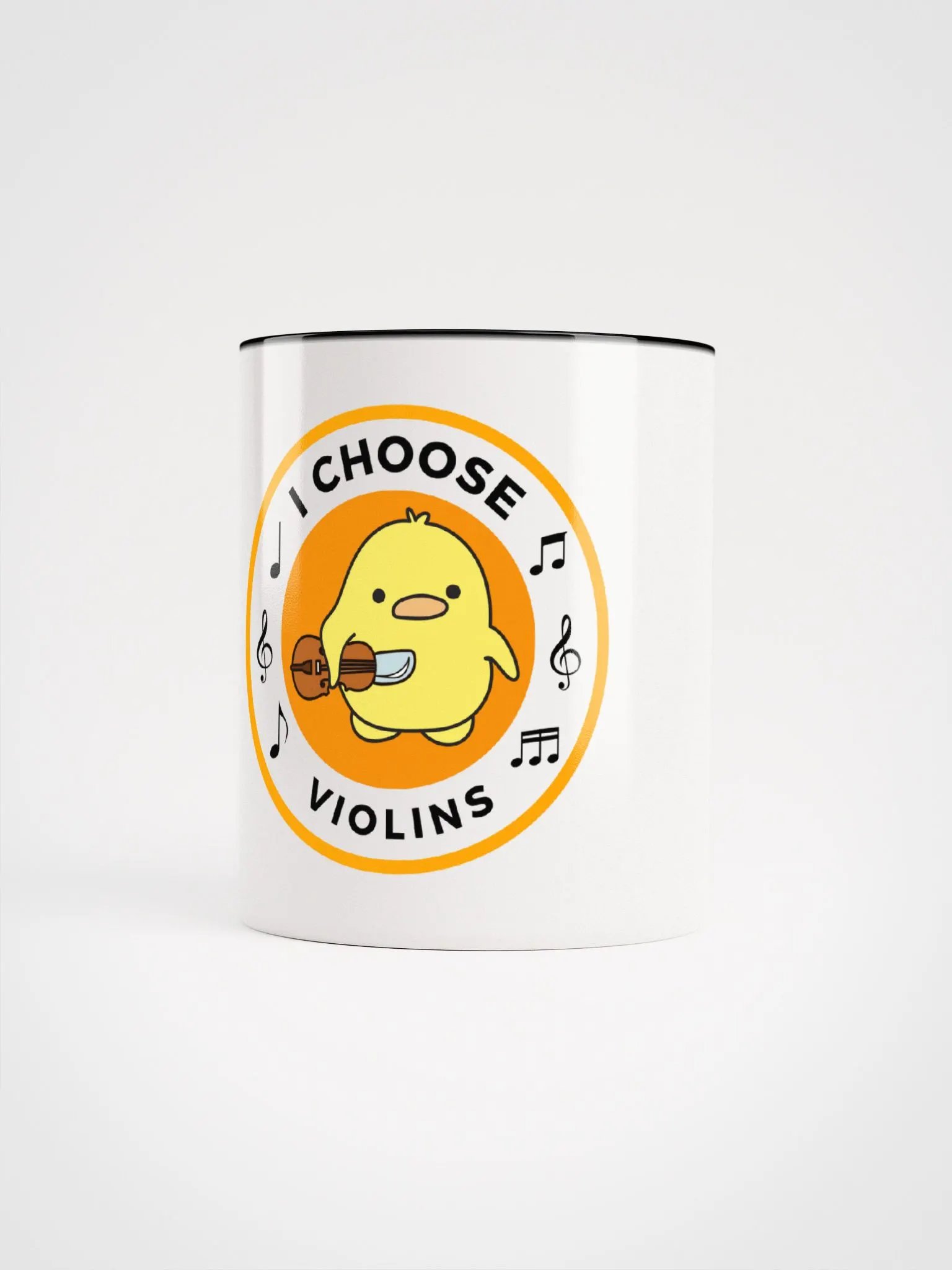I choose violins Ceramic Mug with Color Inside product image (1)