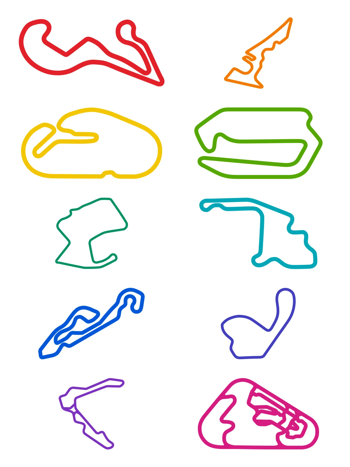 Track Map - Vinyl Sticker - Various Size/Colors product image (1)