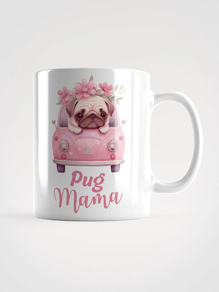 Pug Mama White Glossy Mug product image (2)