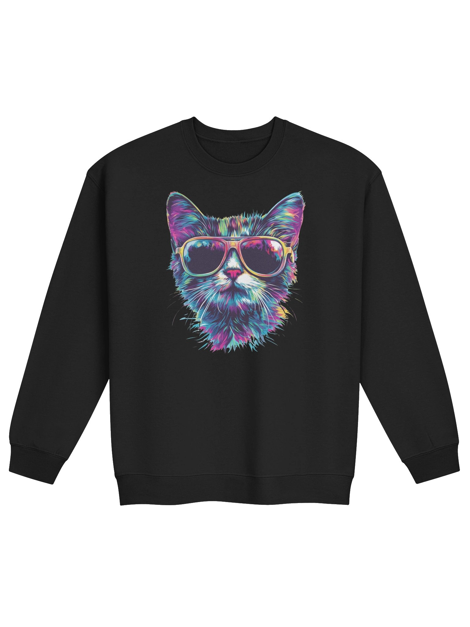 Psychedelic Cat Sweatshirt product image (4)