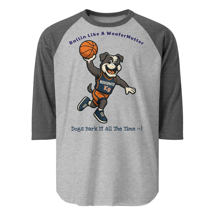 Bulldog Unisex 3/4 Sleeve Raglan Shirt product image (1)