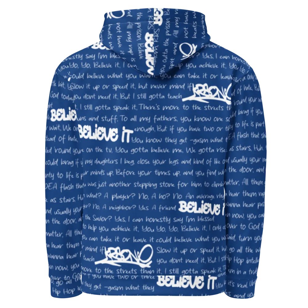 Believe It - KRS-One - BLUE - Unisex Hoodie product image (3)