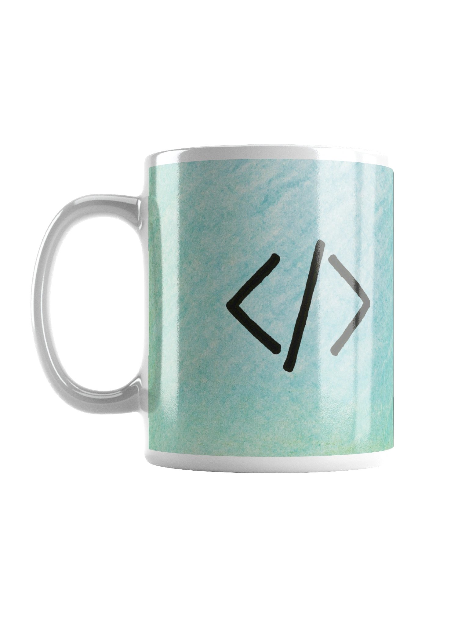 Code Tags Developer Mug (Aqua) product image (1)