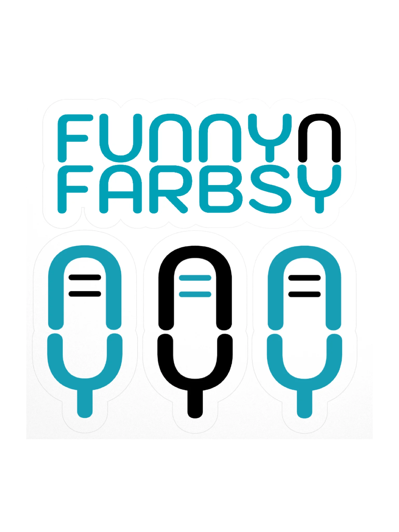 FunnyNFarbsy Kiss Cut Sticker Set product image (1)