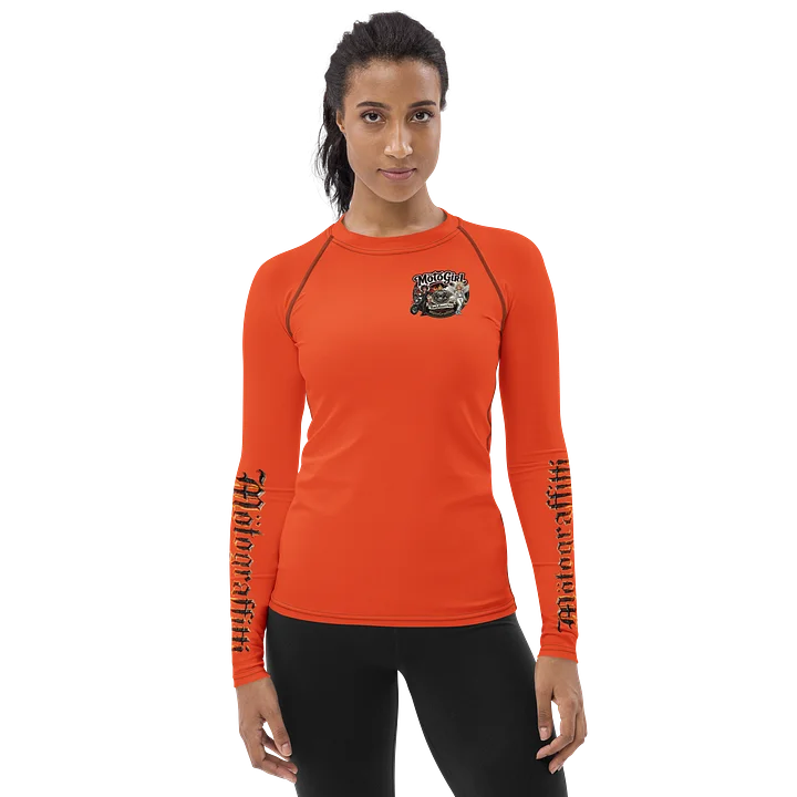 Women's MötoGraffitti Long Sleeve "Rash Guard"Tee Safety Orange product image (1)