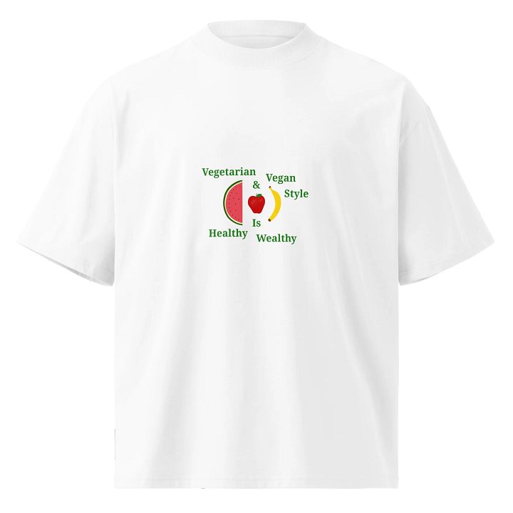 Healthy Wealthy Vegetarian & Vegan Style Organic Tee product image (1)