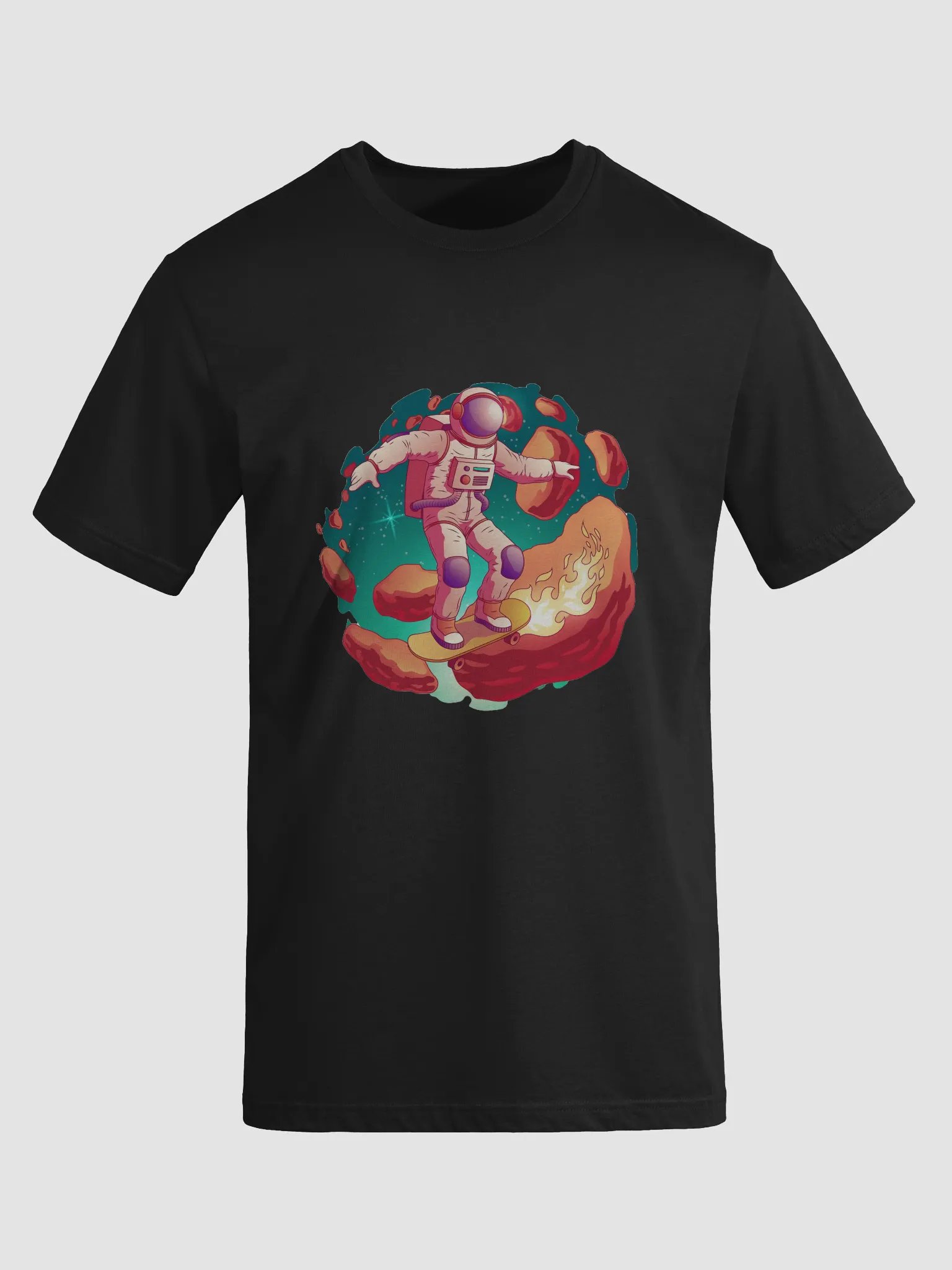 Galactic Skater Astronaut T-Shirt – Space, Style, and Sick Tricks product image (8)