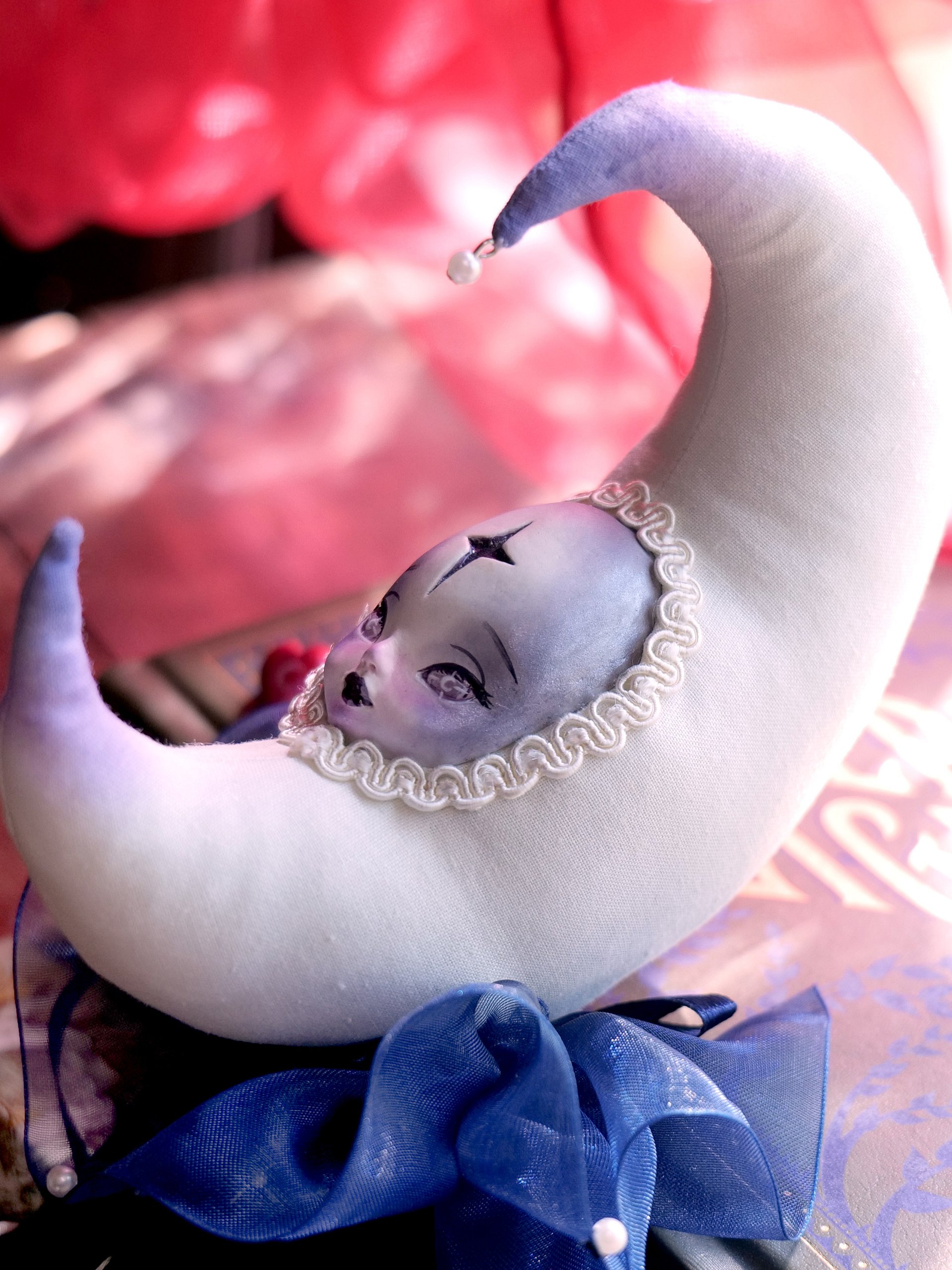 Celestial Moon Art Doll | Luna Noontide | Clay cast limbs & soft body design product image (1)