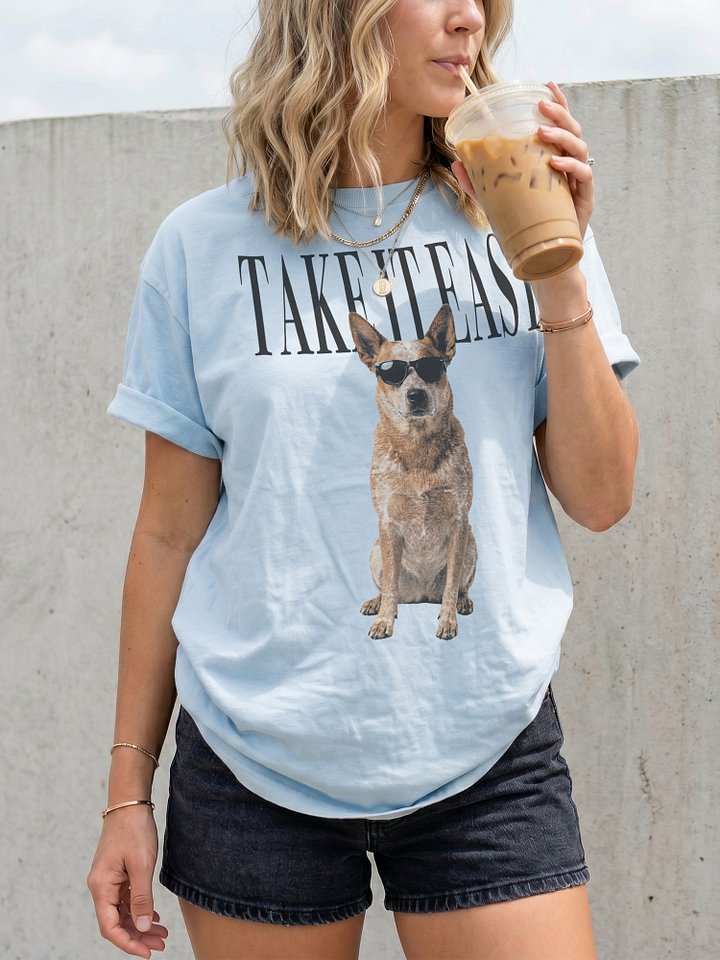 Take It Easy '90s Pop Vintage-Style T-Shirt for Australian Cattle Dog(Red Heeler) Owners product image (2)
