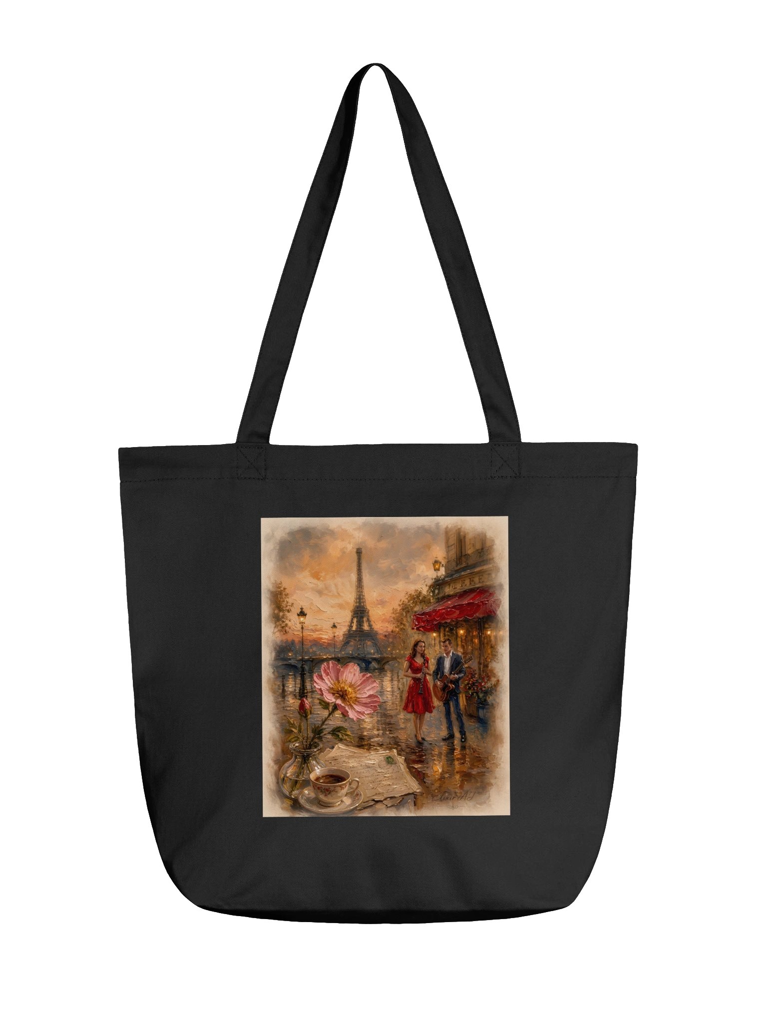 Petite Fleur – Romantic Paris Eco Tote Bag by Elixir AJ product image (1)