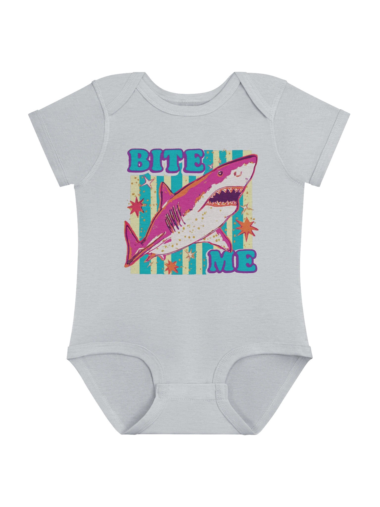 Bite Me Shark Baby Bodysuit product image (1)